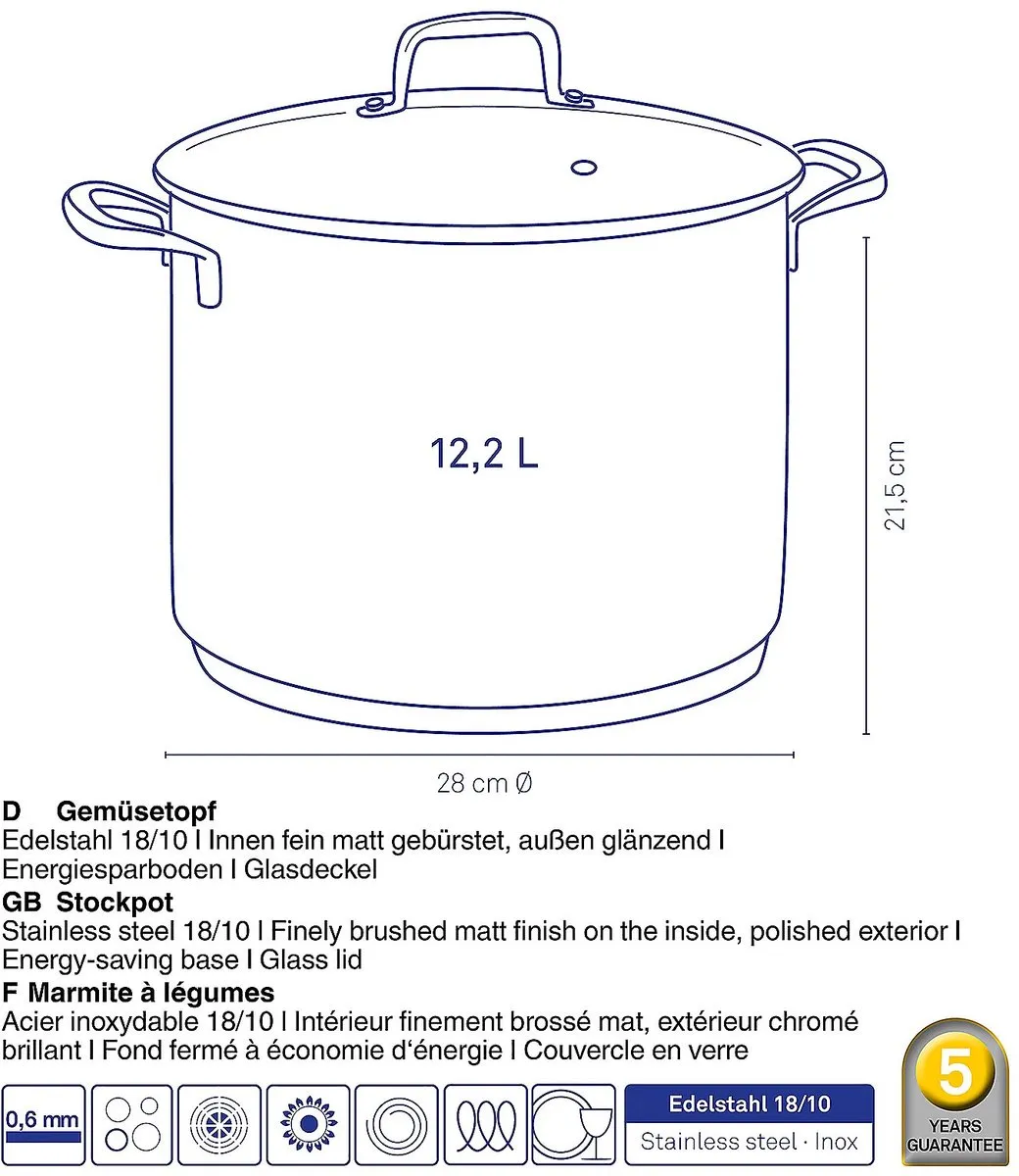 Kela Flavoria Soeppan 11L - Zilver