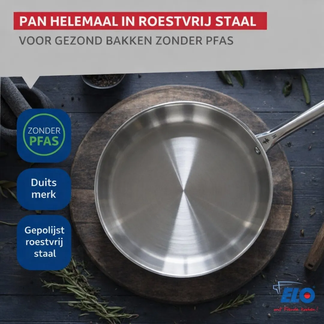 Fackelmann Elo Profi Keukengerei Set 4-delig - 28/32cm & 14/16cm Roestvrij staal