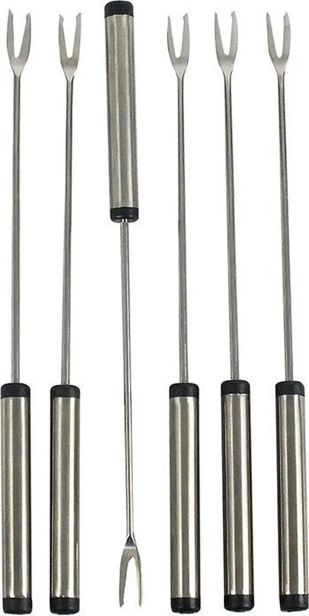 Kela Cailin Fondueset 10-delig - 1,2 l - Ø22cm - Zilver