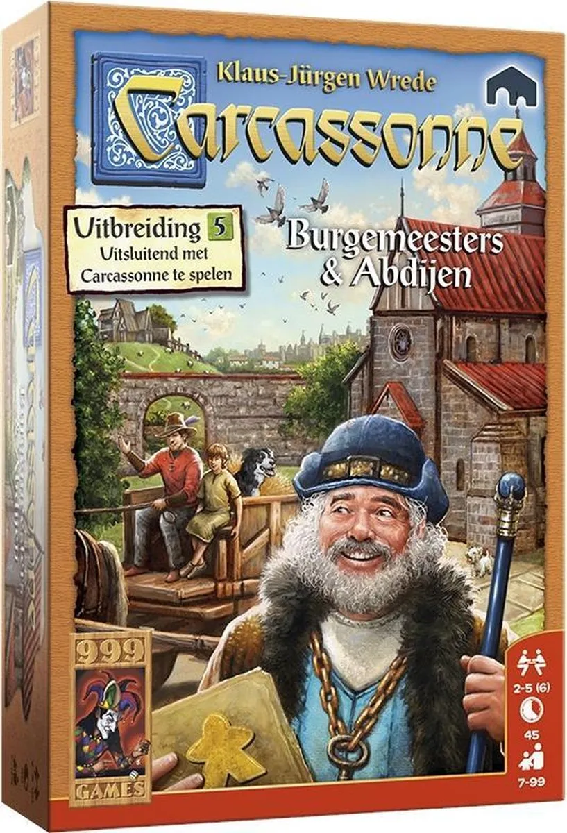 999 Games Carcassonne Burgemeesters en Abdijen Uitbreiding - Bordspel