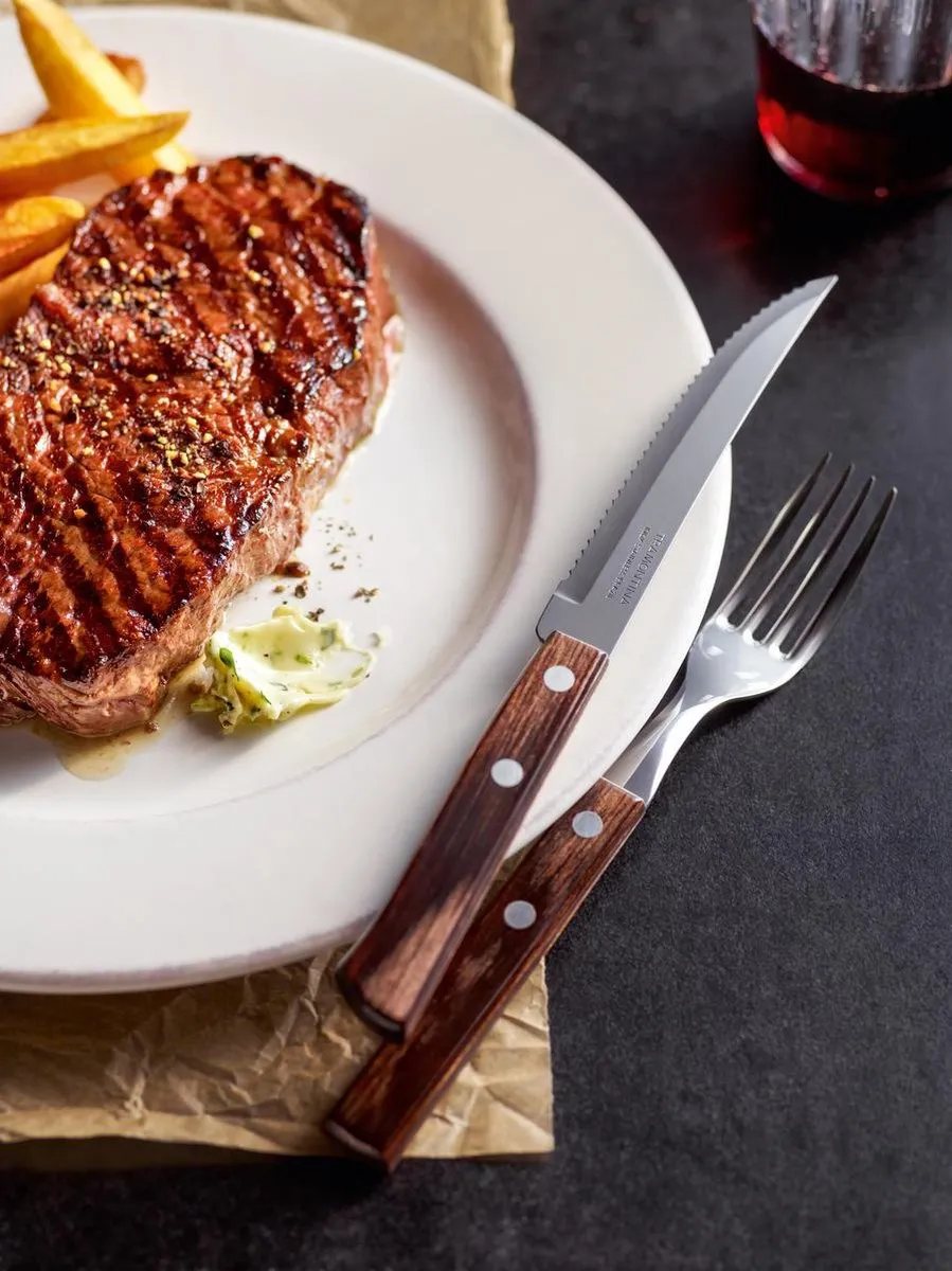 Tramontina Churrasco bestekset - 12-delig - bruin