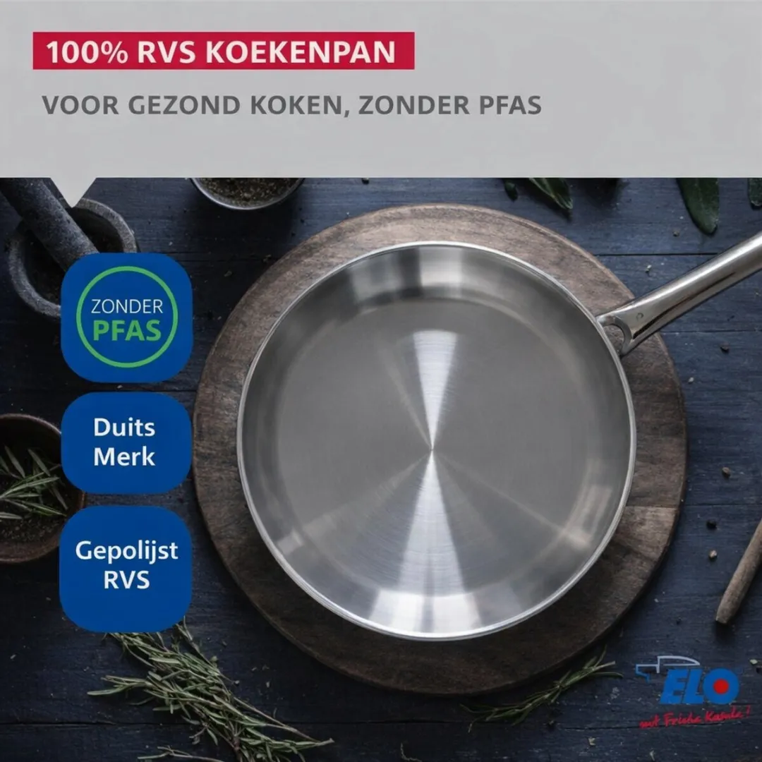 Fackelmann Elo 9903450 Set Koekenpannen 28cm & 32cm - Roestvrijstaal