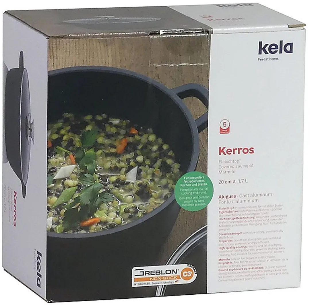 Kela Kerros Kookpan 20cm - 1L - Zwart - afbeelding 6 van 6
