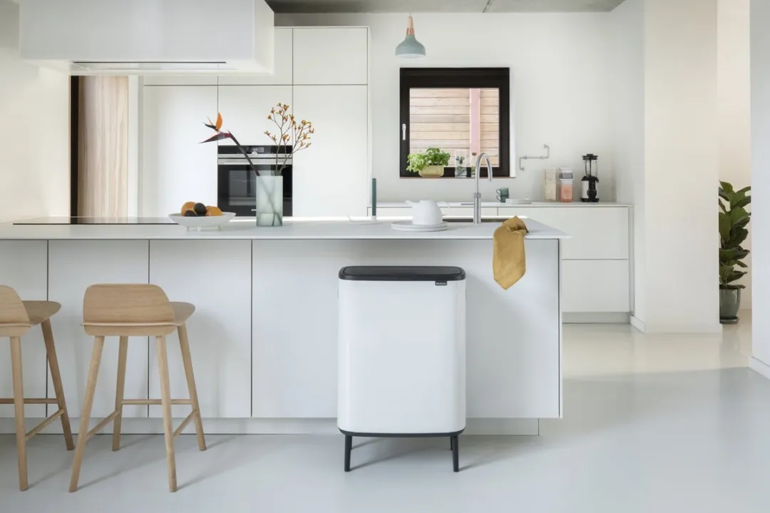 Brabantia Bo Touch Bin Hi Prullenbak 2x30L - Afvalscheiding - Wit - afbeelding 6 van 6