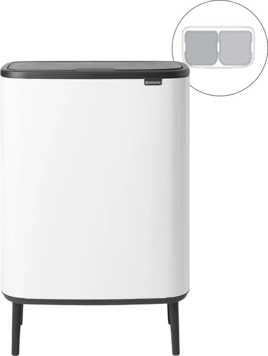 Brabantia Bo Touch Bin Hi Prullenbak 2x30L