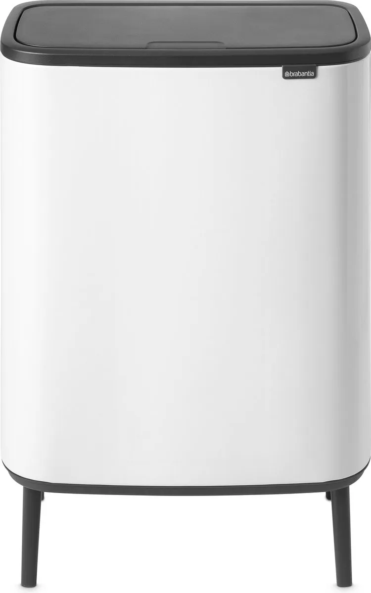 Brabantia Bo Touch Bin Hi Prullenbak 2x30L - Afvalscheiding - Wit