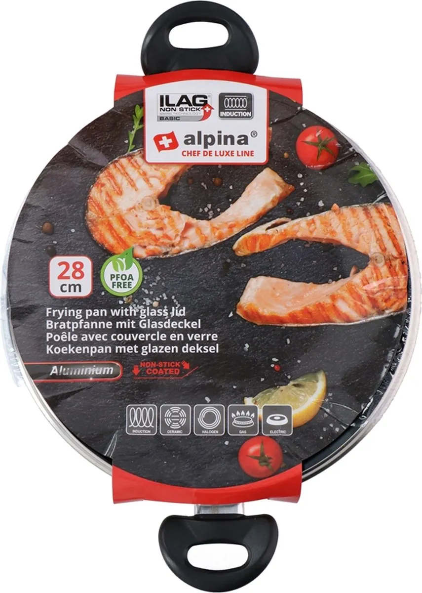 Alpina Hapjespan Ø28cm - Zwart - Glas