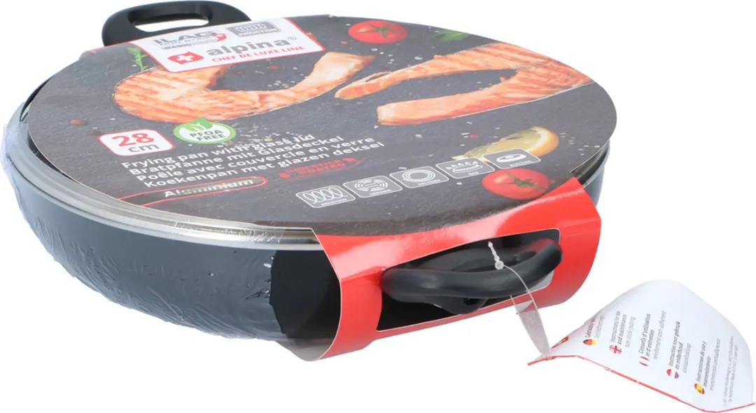 Alpina Hapjespan Ø28cm - Zwart - Glas