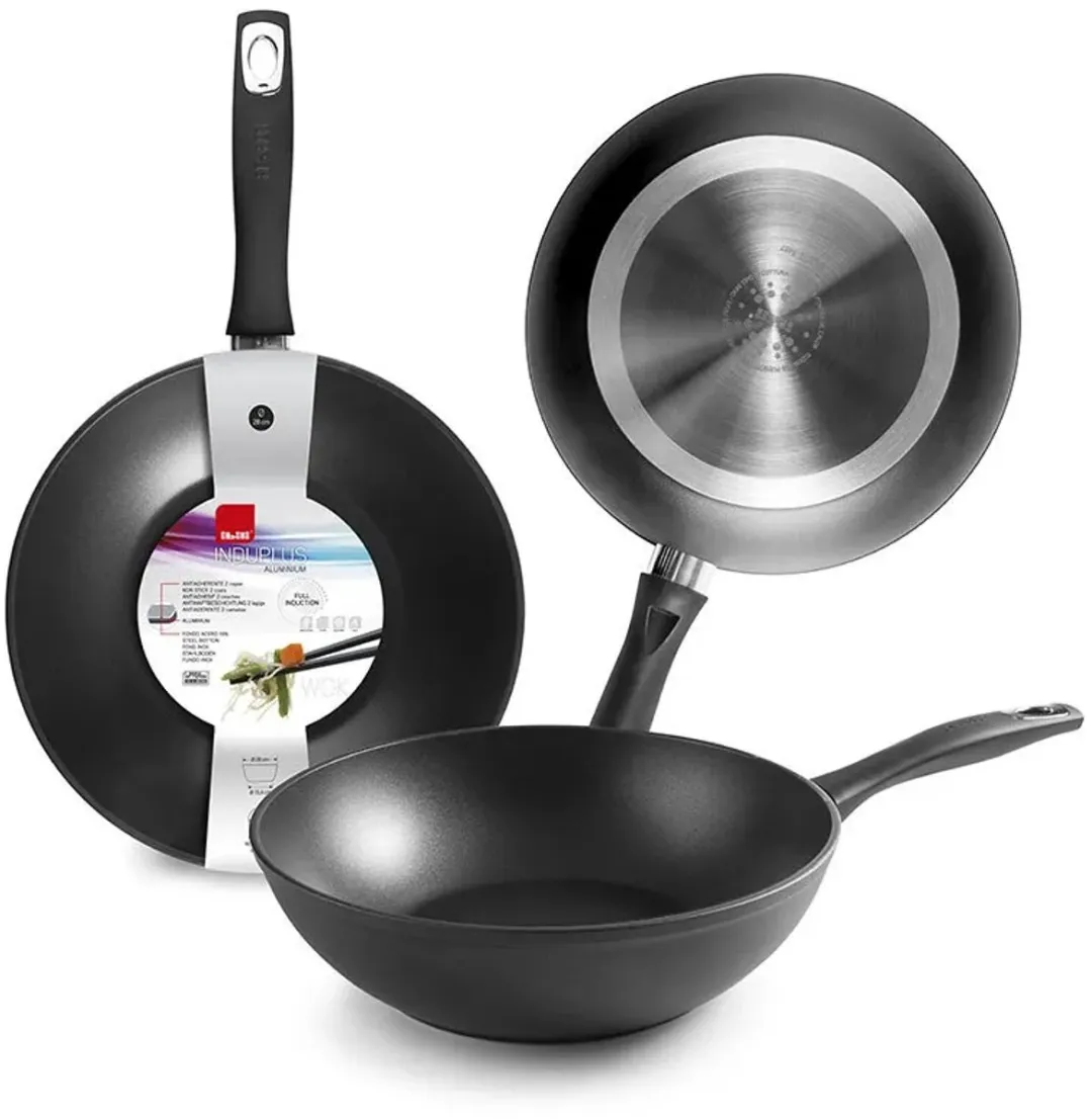 Ibili Wok Induplus 28cm Gietaluminium - Zwart