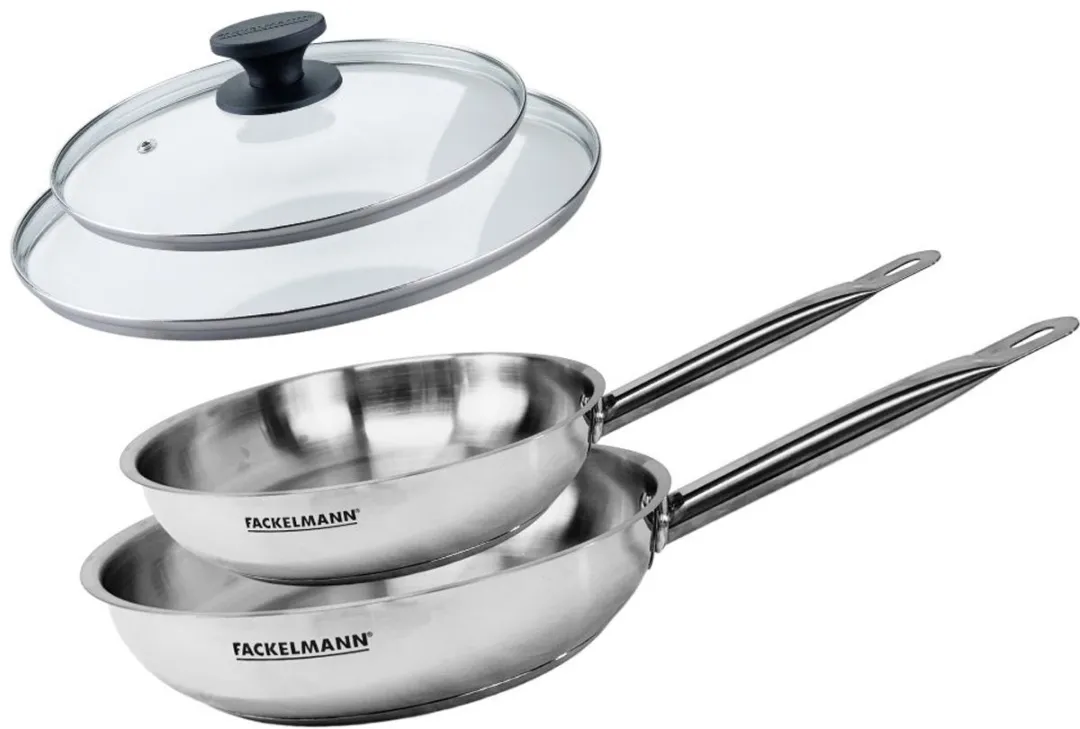 Fackelmann Eterna 9438250 2 Pannen 24/28cm - Roestvrij staal