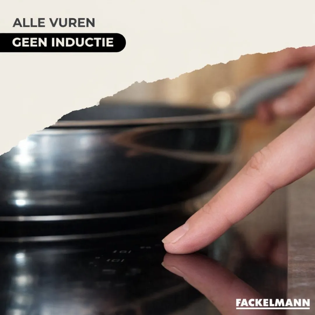 Fackelmann Eterna 9438250 2 Pannen 24/28cm - Roestvrij staal