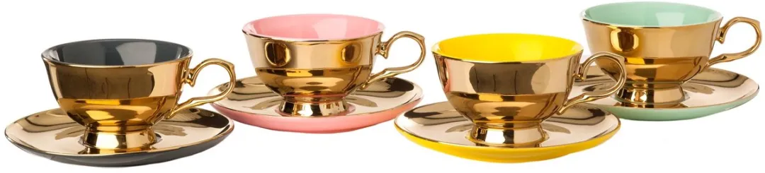 Pols Potten- Theeset-  Legacy-Gold Set/4