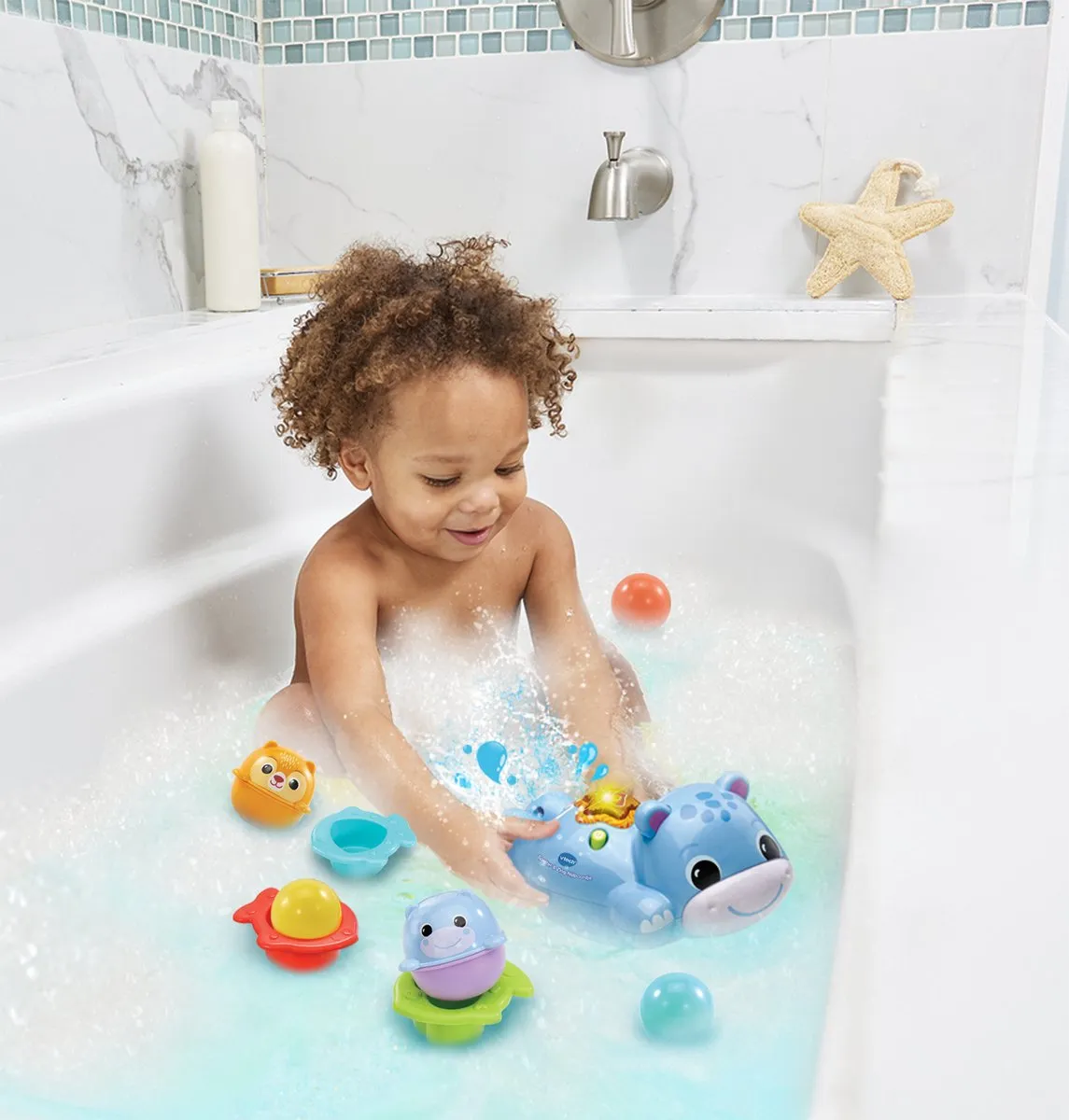 VTech Spetter & Zing Nijlpaardje Badspeelgoed - 8 Stuks - Multi