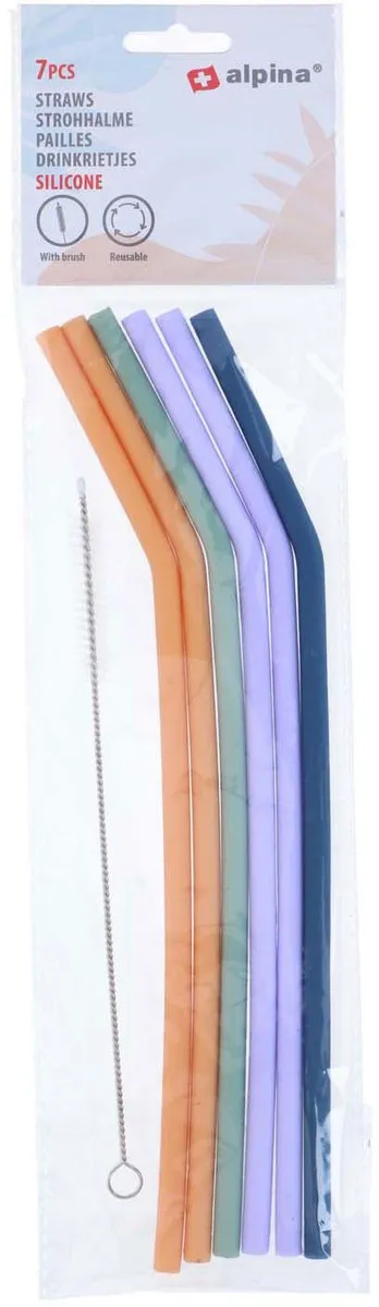 Alpina Rietjes & Borstel Set - 7 Stuks - Meerkleurig