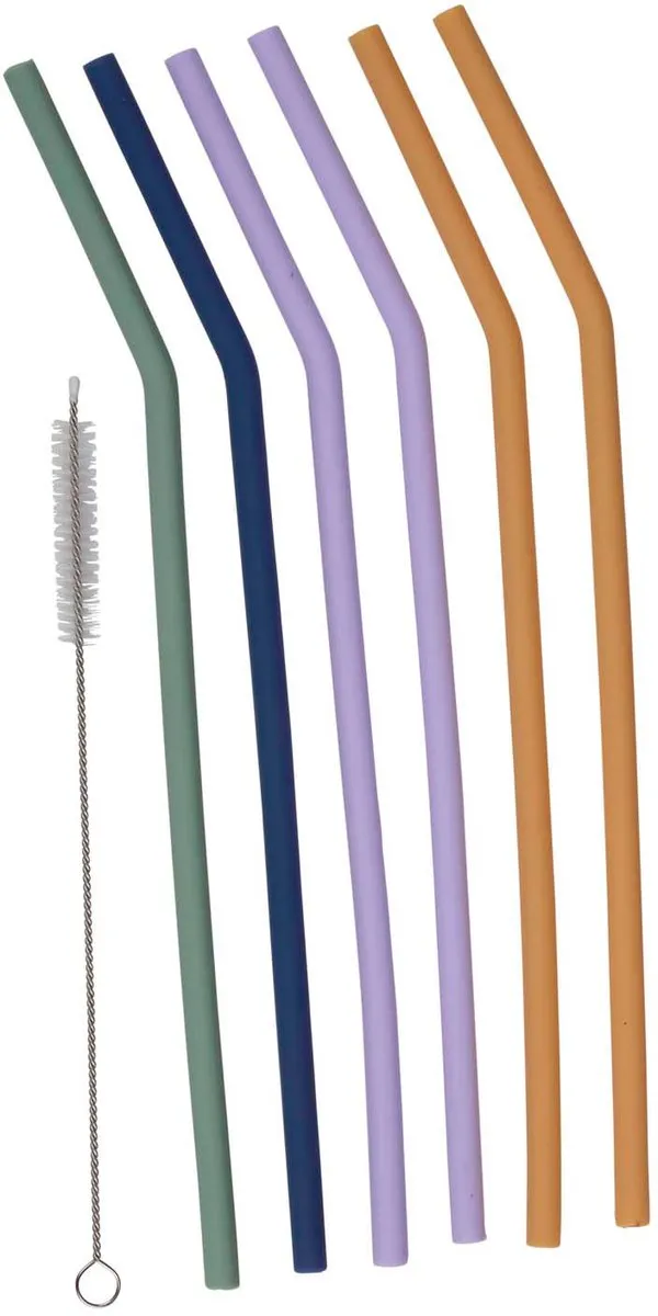 Alpina Rietjes & Borstel Set - 7 Stuks - Meerkleurig