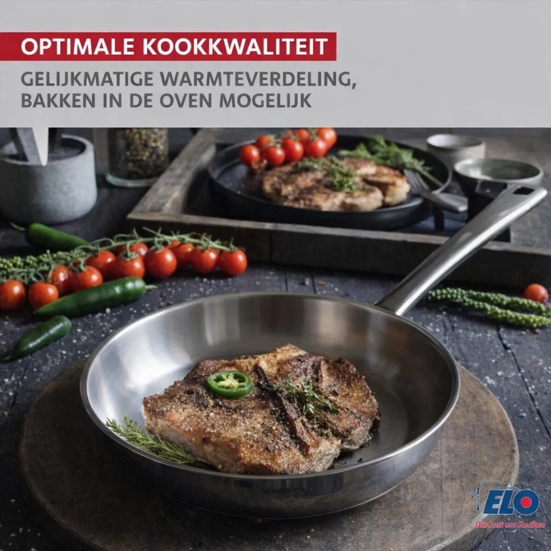 Fackelmann Elo Profi Keukengerei Set 4-delig - 28/32cm & 14/16cm Roestvrij staal