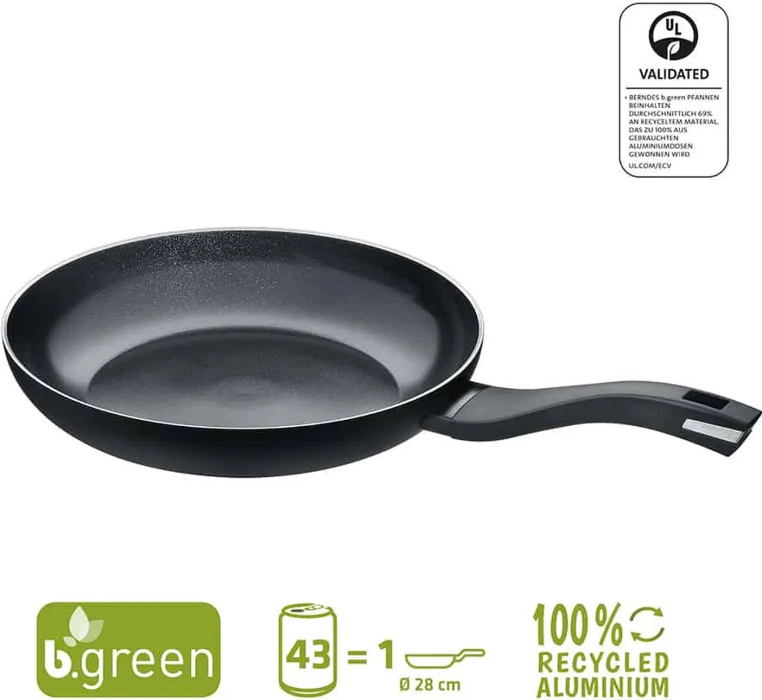 Berndes B.Green Koekenpan 28cm - Gerecycled Aluminium - Zwart