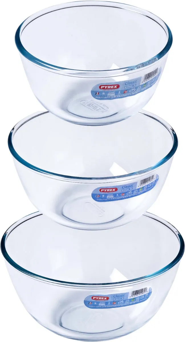 PYREX Classic Beslagkommenset 3-delig 1/2/3L