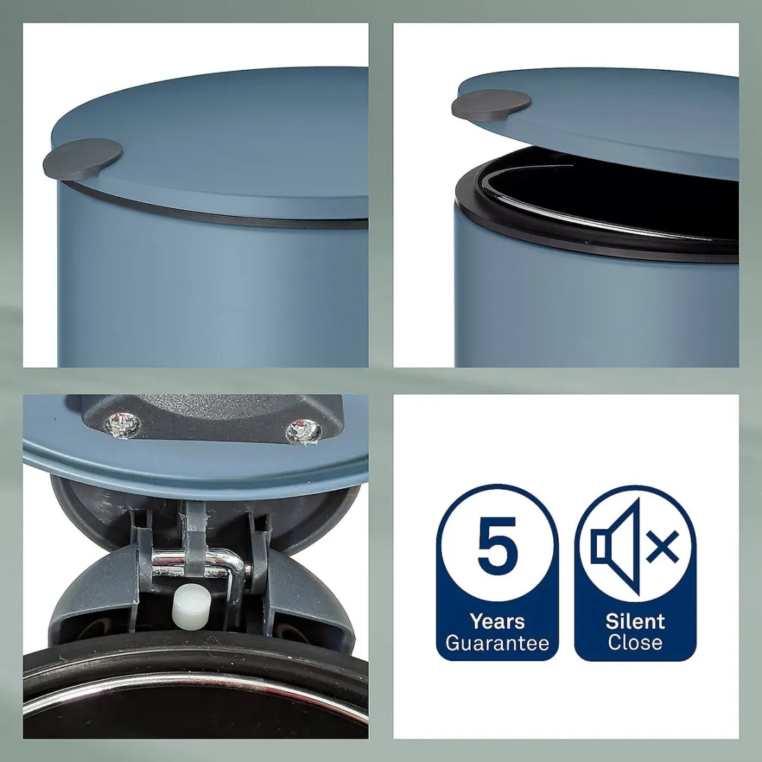 Kela Pedaal Afvalemmer 3L - Rookblauw KE 236099 - afbeelding 6 van 6