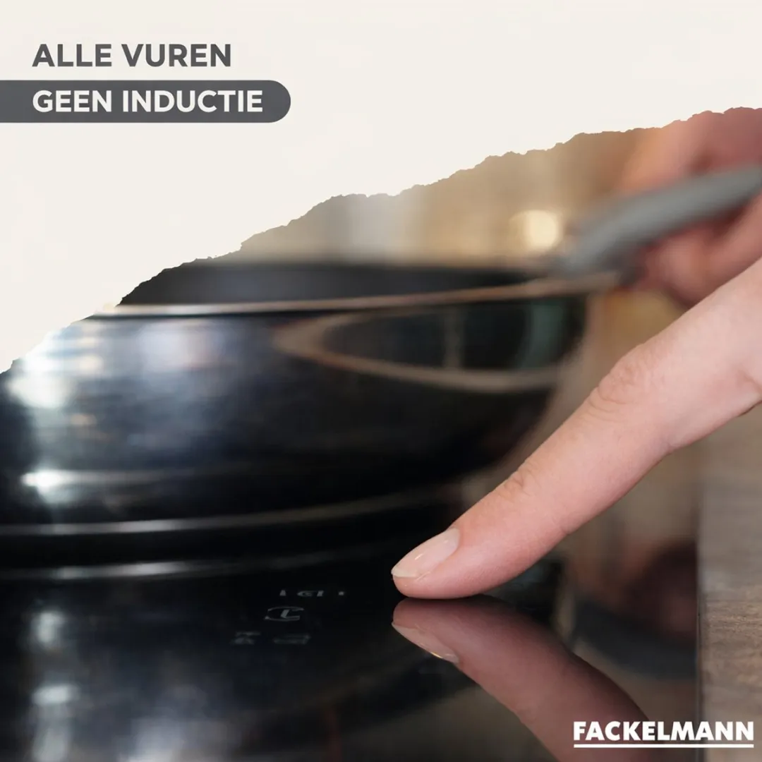Fackelmann Roestvrijstalen Set 9446150 - 1 Pan 20cm + 3 Pannen + 6 Keukengerei - Roestvrij staal