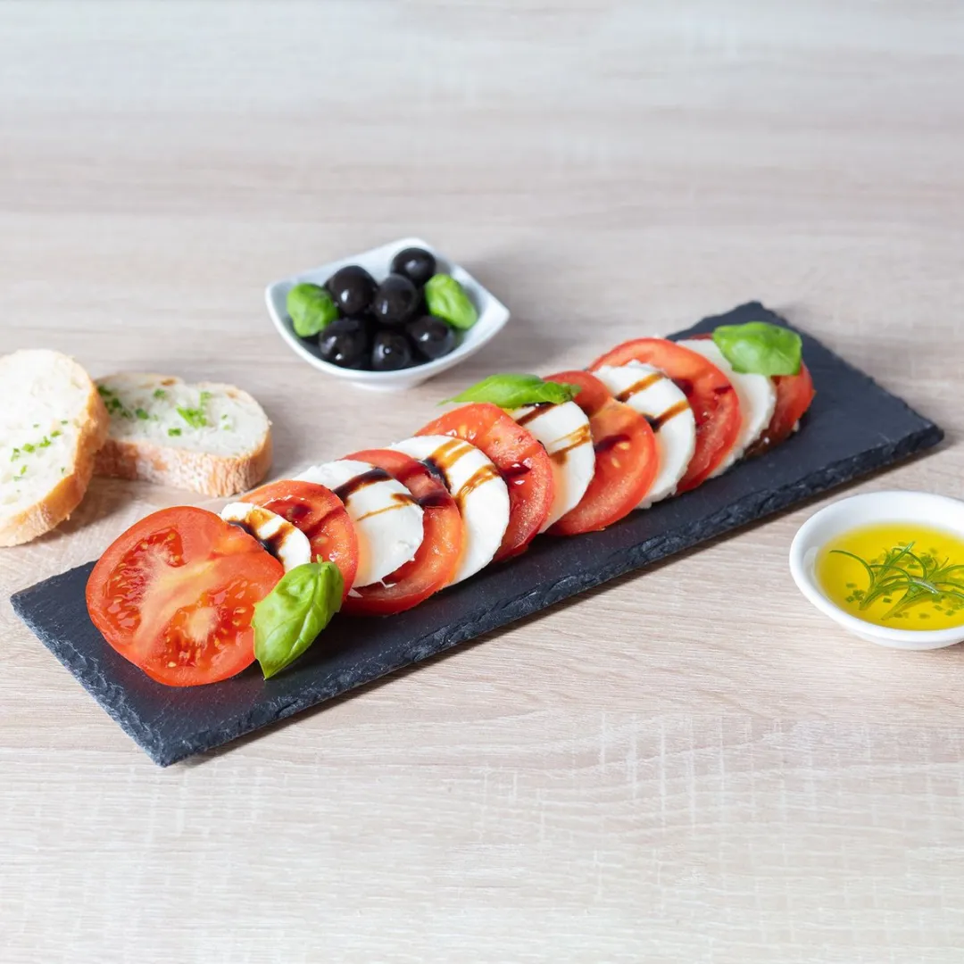 Westmark Serveerplateaus Tapas + Friends 8 Stuks - 30x10cm - Natuurlijke leisteen - Grijs - afbeelding 4 van 6
