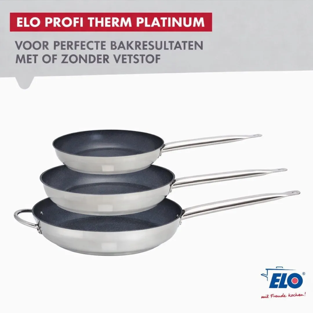 Fackelmann Elo 9804450 Koekenpan RVS 28cm - Zwart/Grijs