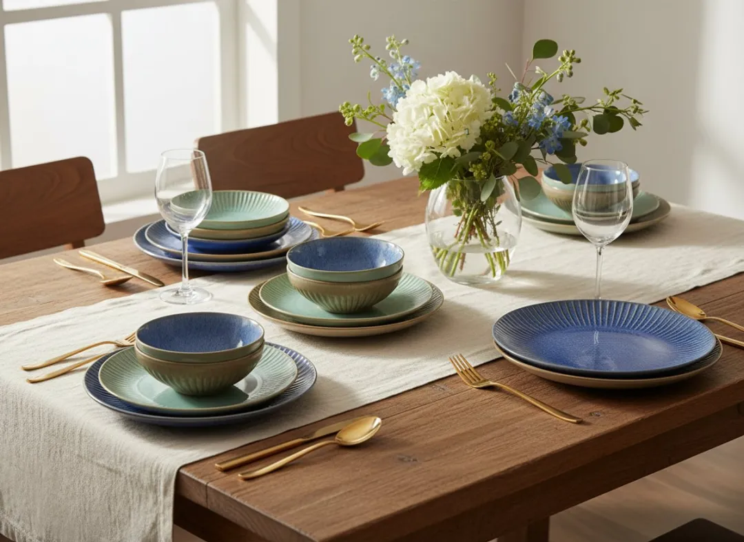 Cookinglife Serviesset Aqua Maris 18-delig - 6 Personen - Groen