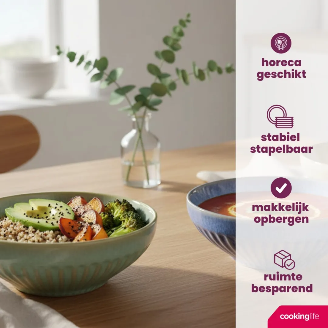 Cookinglife Serviesset Aqua Maris 18-delig - 6 Personen - Groen
