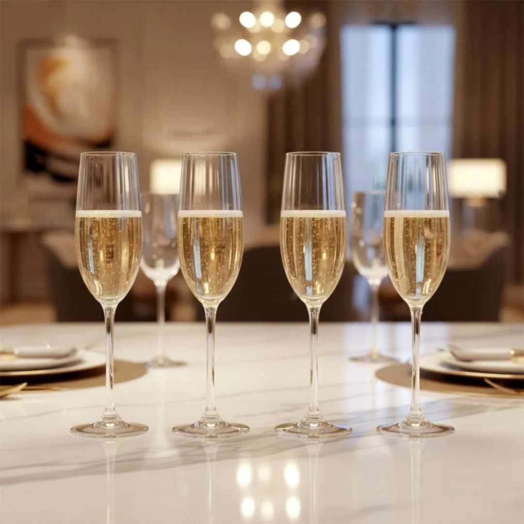 Excellent Houseware Champagneglazen 210ml - 4 Stuks