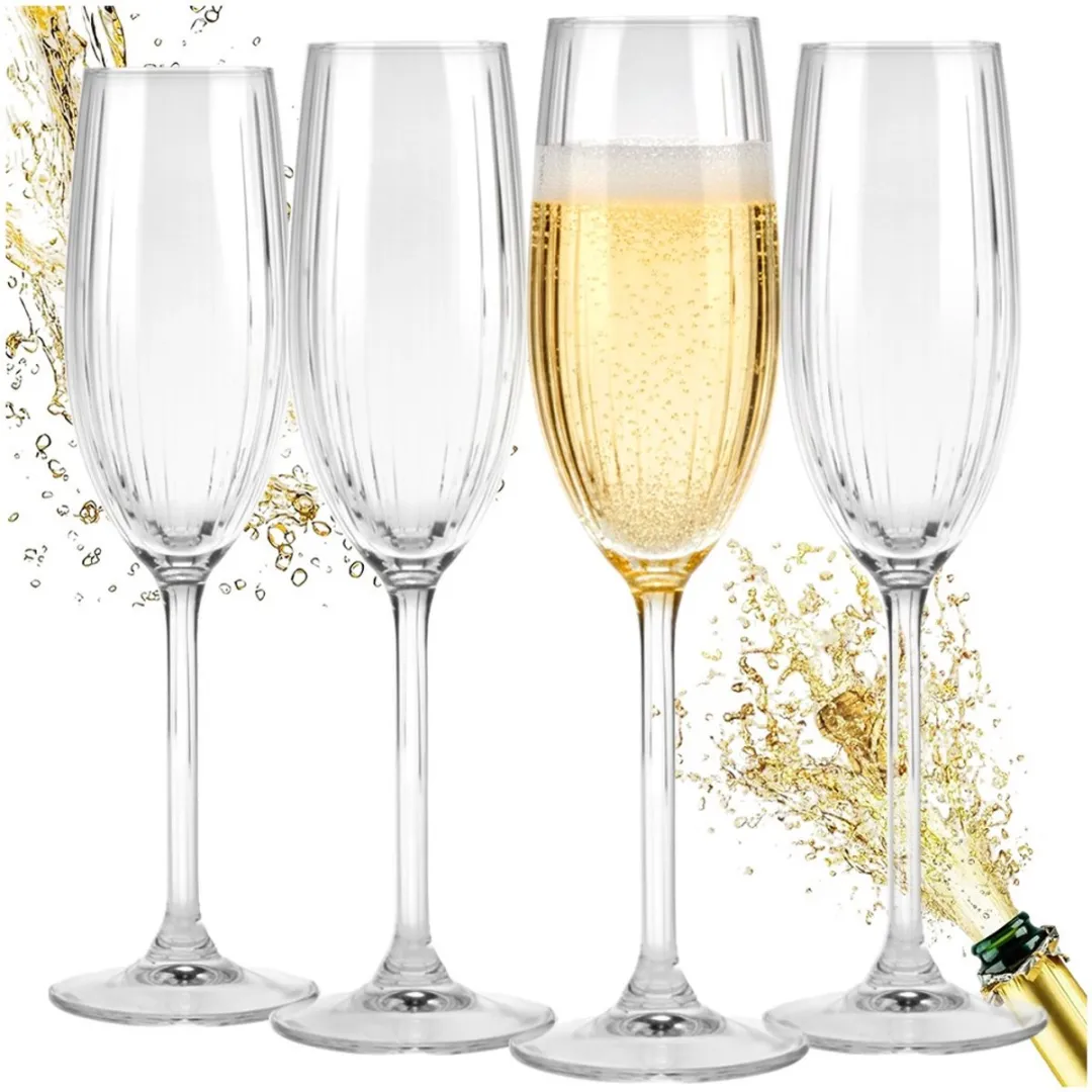 Excellent Houseware Champagneglazen 210ml - 4 Stuks