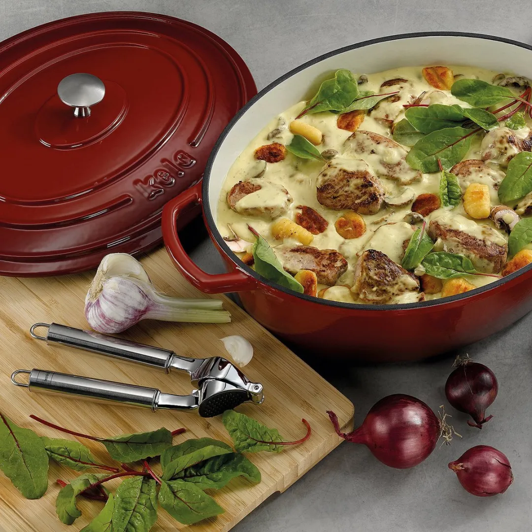 Kela Gietijzeren Braadpan 28cm - Rood - afbeelding 6 van 6