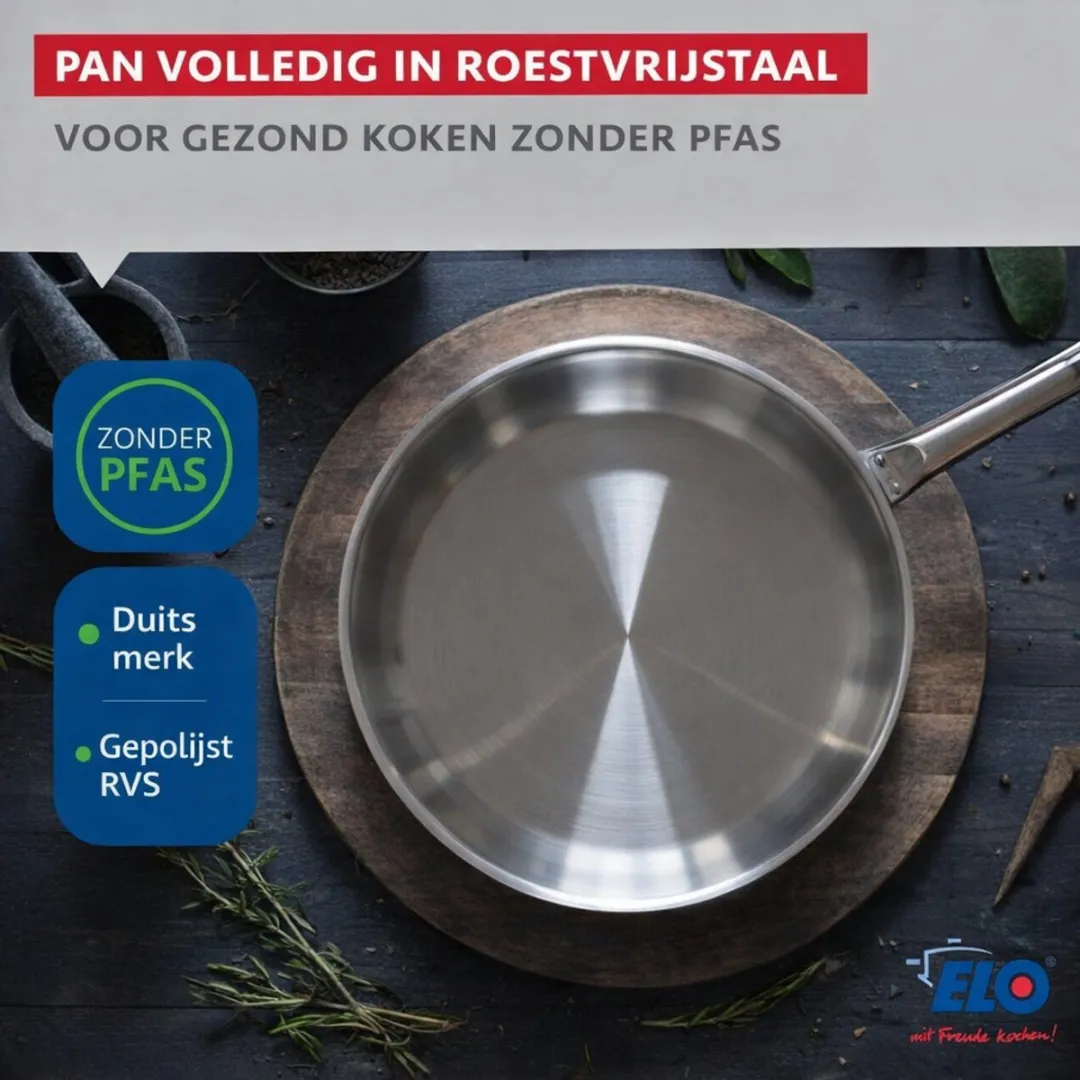 Fackelmann Elo 9880250 Keukenset 5-delig - 2 Bakpannen 24/32cm 3 Steelpannen 14/16/24cm