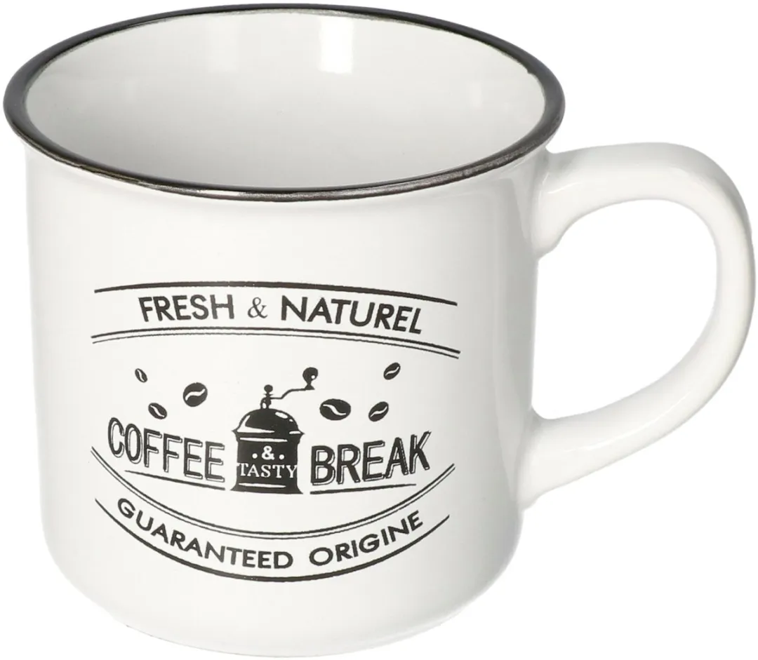 Excellent Houseware Koffiemok Cosy - 6 Stuks - 330ml - Keramiek