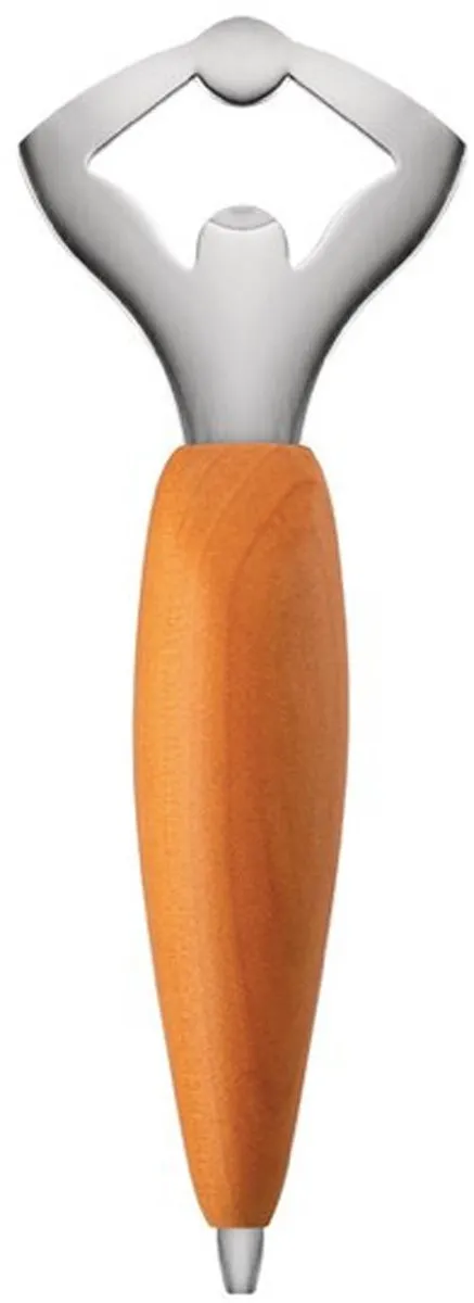 Alessi Ercolino Flessenopener - 18/10 RVS & Berkenhout - Natuurlijk - afbeelding 3 van 3