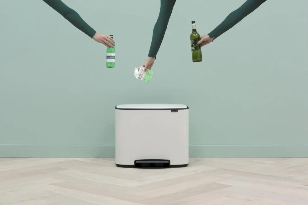 Brabantia Bo Prullenbak 3x11L - 33L - White - afbeelding 6 van 6