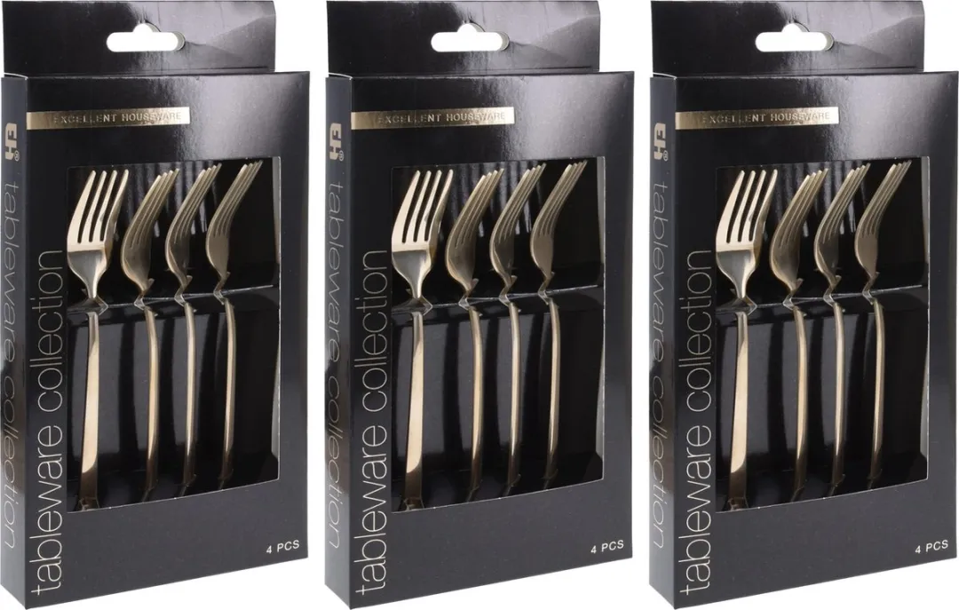 Excellent Houseware Taartvorkjes Goud