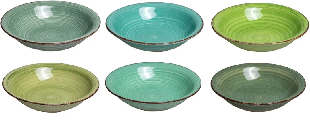 Cookinglife Delice Diepe Bordenset 21cm - 6 Stuks - Groen