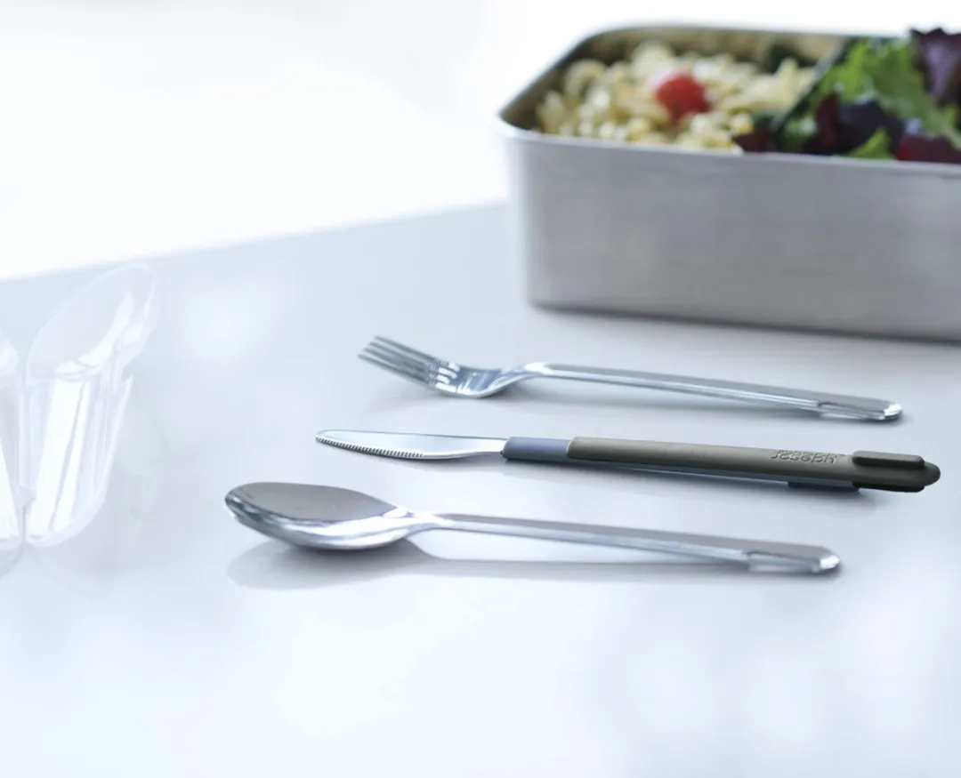 Joseph Joseph Go Eat Bestekset RVS - 4-delig - Grijs