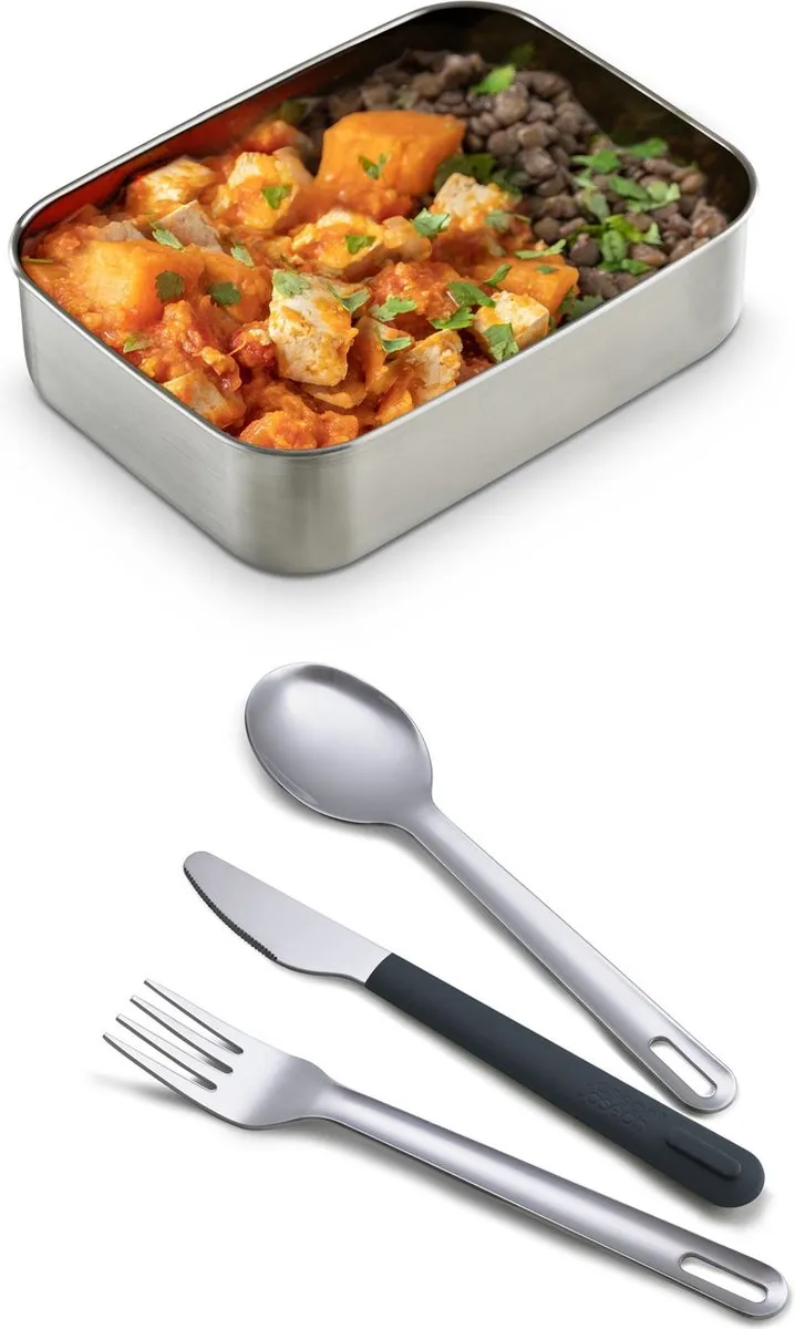 Joseph Joseph Go Eat Bestekset RVS - 4-delig - Grijs