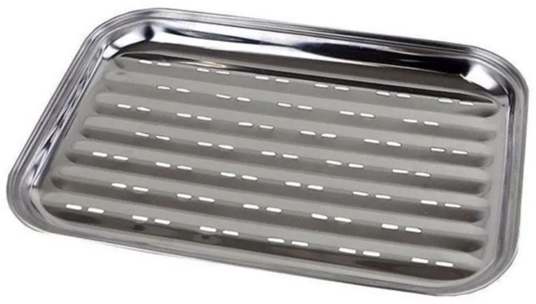 Alpina BBQ Grillplaat RVS 34,5x24cm - 1 Brander - Rood/Zwart