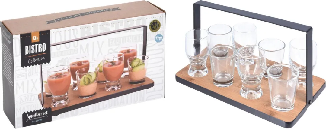Excellent Houseware Amuse Set 10467.1 - 9 Stuks - Transparant