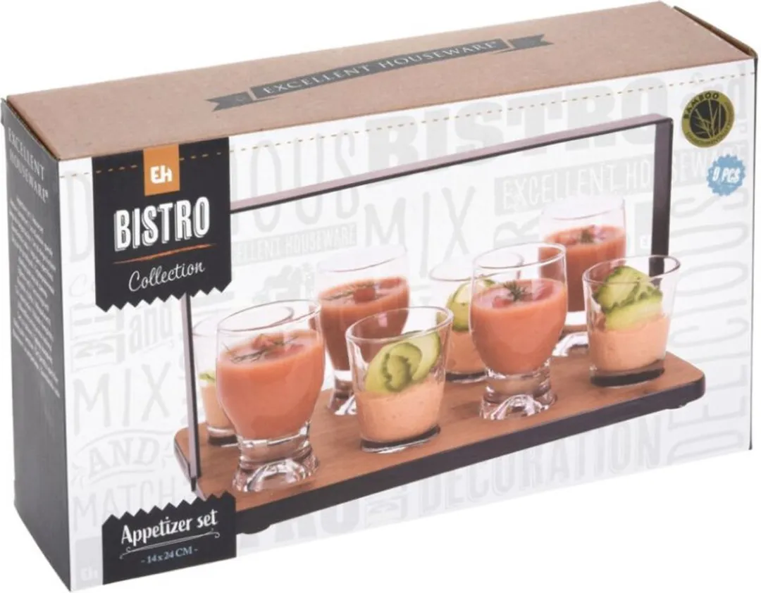 Excellent Houseware Amuse Set 10467.1 - 9 Stuks - Transparant