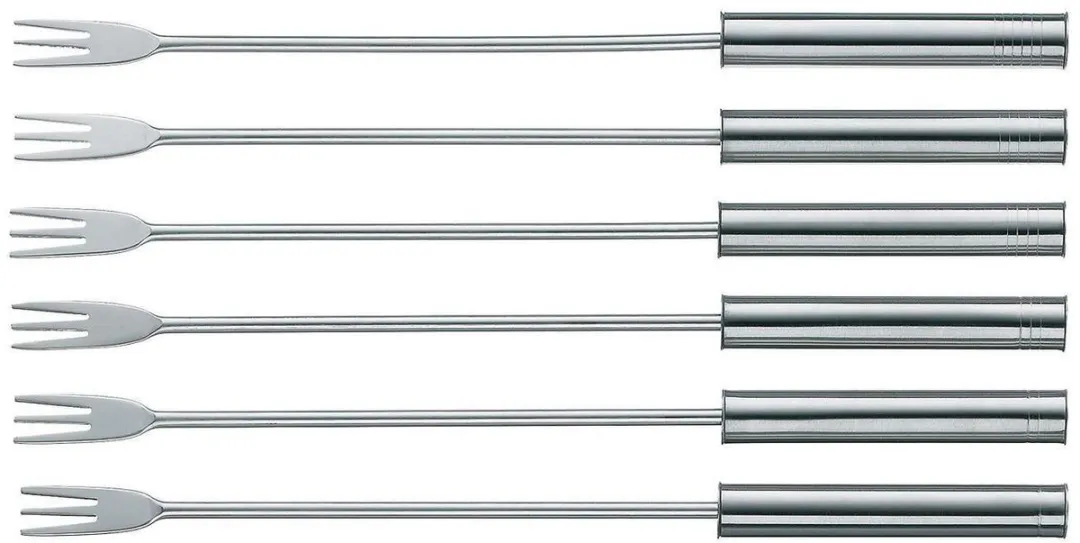 Kela Swiss Fonduevorken Set - 6 Stuks - Zilver