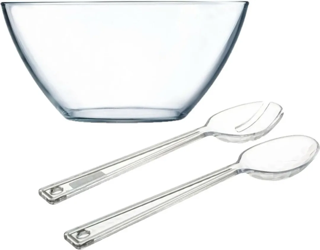 Luminarc Slakom & Sla-Set 28cm - 3 Stuks - Glas - Transparant