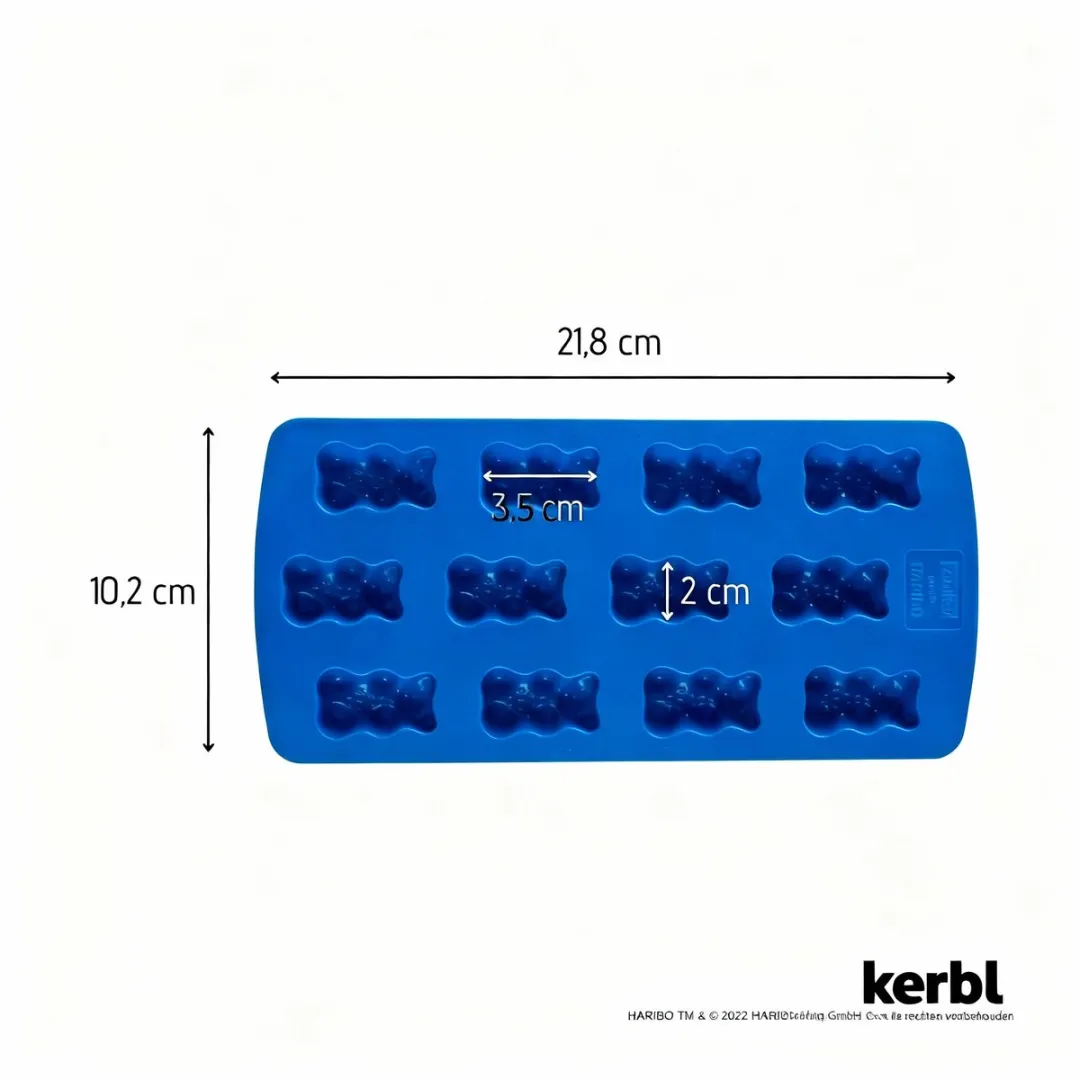 Zenker 46501 IJsblokjesbak, ijsblokjesvorm, ijsblokjesbakje beer, chocoladevorm, marshmallow beer vorm, Plastic, Blauw, 21,8 x 10,2 cm