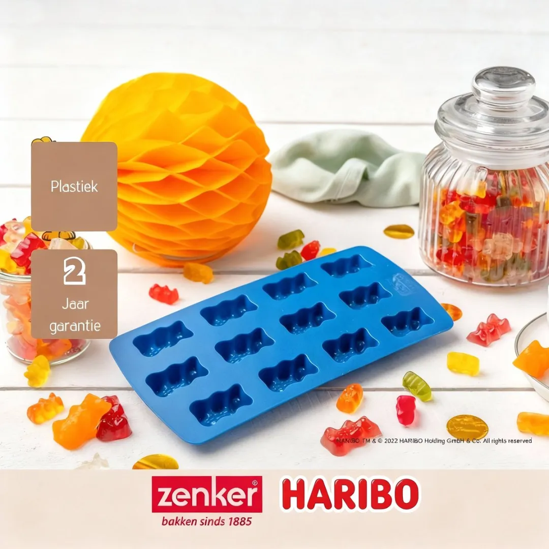 Zenker 46501 IJsblokjesbak, ijsblokjesvorm, ijsblokjesbakje beer, chocoladevorm, marshmallow beer vorm, Plastic, Blauw, 21,8 x 10,2 cm