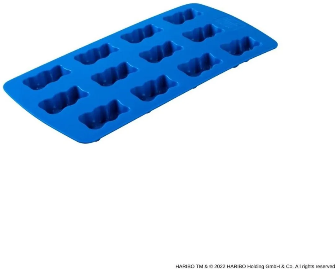 Zenker 46501 IJsblokjesbak, ijsblokjesvorm, ijsblokjesbakje beer, chocoladevorm, marshmallow beer vorm, Plastic, Blauw, 21,8 x 10,2 cm