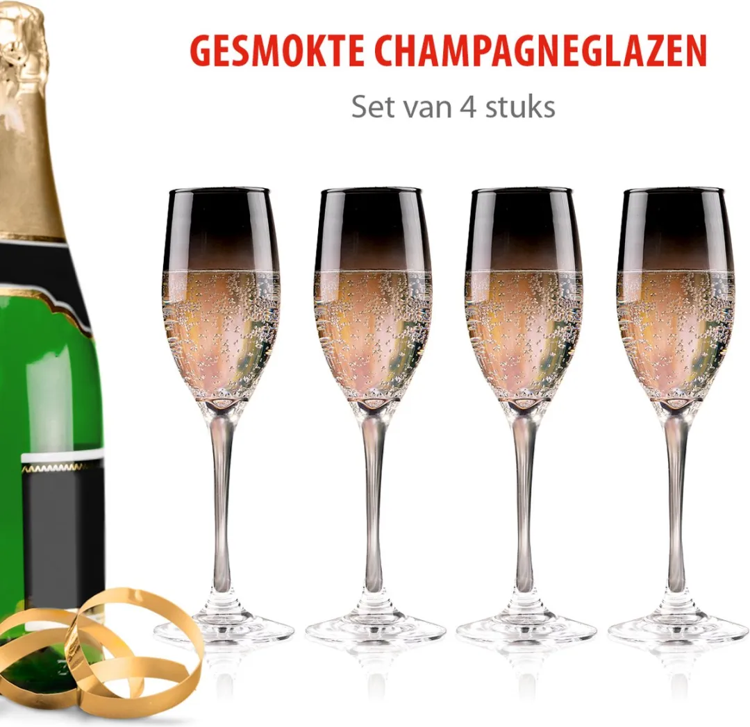 Alpina Champagneglazen Set 4 Stuks - Smoked