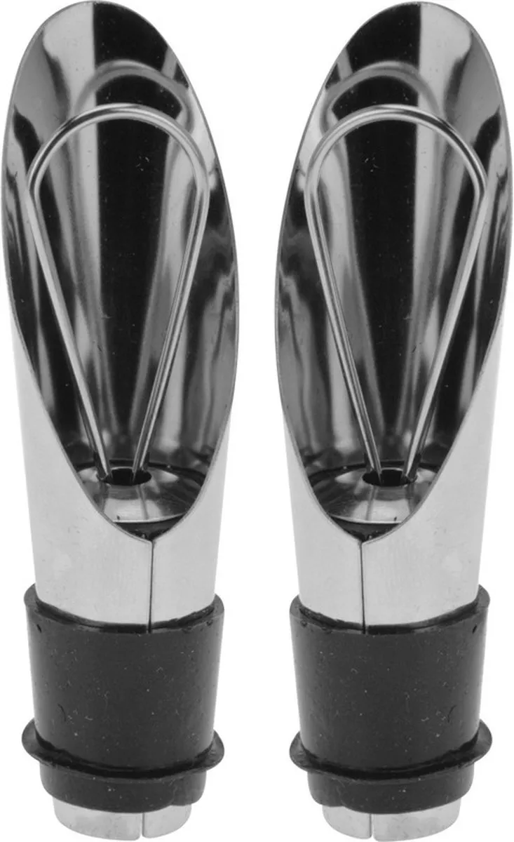 Excellent Houseware Hevel RVS met 2x Afsluitdoppen - Zilver