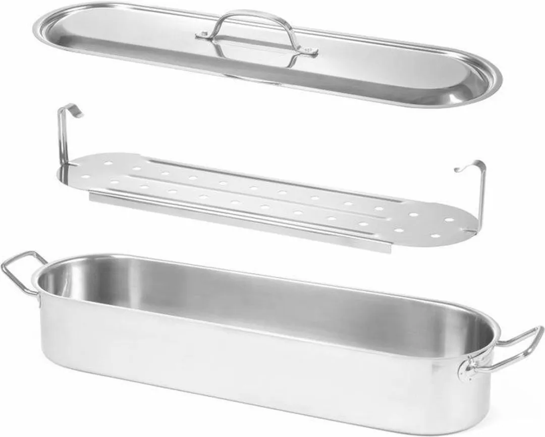 Hendi Vispocheerpan met Geperforeerde Inzet 67cm - RVS